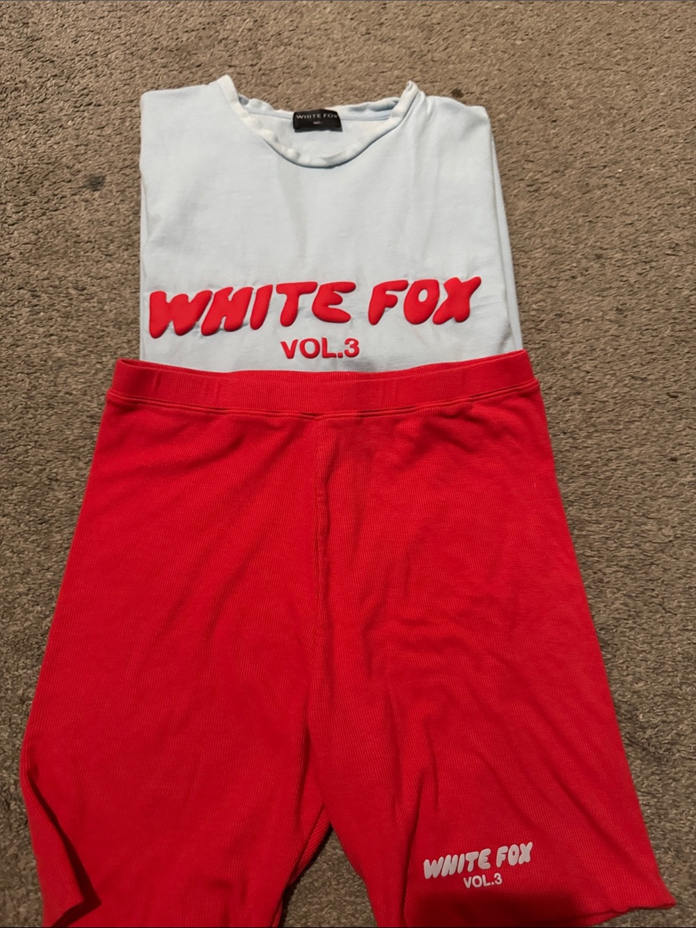 White Fox Boutique White Tee with Red Logo
